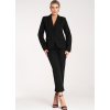 Dámský černý elegantní komplet se sakem a kalhotami