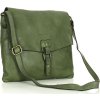 MARCO MAZZINI Kožená crossbody kabelka - zelená (Velikost ONE SIZE)