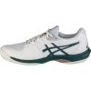 Bílé pánské tenisky na antuku s tmavě zelenými prvky ASICS Gel-Challenger 14 Clay/OC (Velikost 42)