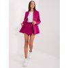 Fuchsiový elegantní komplet saka a šortek (Velikost M)