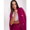 Fuchsiový elegantní komplet saka a šortek (Velikost M)