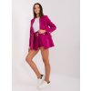 Fuchsiový elegantní komplet saka a šortek (Velikost M)