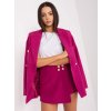 Fuchsiový elegantní komplet saka a šortek (Velikost M)