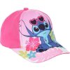 Růžová dětská kšiltovka Stitch