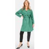 Zelený  dámský dvouřadý kabát