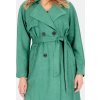 Zelený  dámský dvouřadý kabát