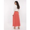 Korálová dámská viskózová midi sukně