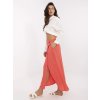 Korálová dámská viskózová midi sukně