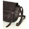 Marco Mazzini hnědá kožená crossbody kabelka