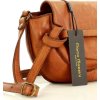 Marco Mazzini camel kožená crossbody kabelka