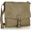 MARCO MAZZINI Kožená crossbody kabelka - béžová