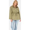 Khaki lehká dámská parka na zip