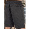 Tmavě šedé pánské látkové kraťasy s kapsami na zip