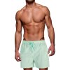 Mintové pánské koupací šortky s elastickým pasem