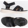 Dámské černé sandály na bílé platformě