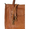 MARCO MAZZINI Camel dámská kožená shopper kabelka s kapsami (Velikost ONE SIZE)