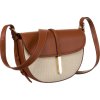 Peterson Béžovo-hnědá dámská kabelka z kůže a plátna