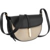 Peterson Béžovo-černá dámská kabelka z kůže a plátna