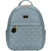 Peterson Módní modrý prošívaný dámský batoh se zlatým kováním