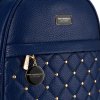 Peterson Módní tmavě modrý prošívaný dámský batoh se zlatým kováním