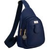 Peterson Tmavě modrá dámská crossbody kabelka s širokým látkovým popruhem