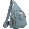 Peterson Modrá dámská crossbody kabelka s širokým látkovým popruhem
