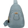 Peterson Modrá dámská crossbody kabelka s širokým látkovým popruhem