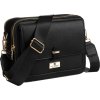 Peterson Černá dámská crossbody kabelka se dvěma popruhy