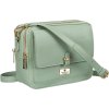 Peterson Světle zelená dámská crossbody kabelka se dvěma popruhy
