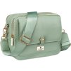 Peterson Světle zelená dámská crossbody kabelka se dvěma popruhy