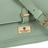 Peterson Světle zelená dámská crossbody kabelka se dvěma popruhy