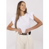 Bílá dámská bavlněná halenka s volány
