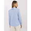 Světle modrá dámská elegantní bavlněná košile s límečkem