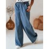 Tmavě modré dámské džínové kalhoty DENIMJOY s elastickým pasem