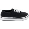 Černé dětské plátěné tenisky s bílou podrážkou