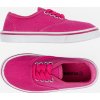 Tmavě růžové dětské plátěné tenisky s bílou podrážkou