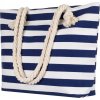 Modro-bílá dámská pruhovaná plážová taška