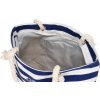 Modro-bílá dámská pruhovaná plážová taška