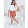 Tmavě oranžové dámské sportovní šortky se skrytou kapsou MISSRUN