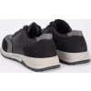Černé pánské koženkové šněrovací tenisky