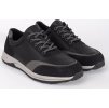 Černé pánské koženkové šněrovací tenisky