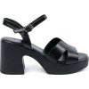 Černé dámské sandály na sloupku