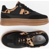 Černé dámské sneakersy s leopardími vsadkami