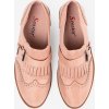 Růžové dámské semišové loafersy