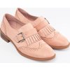 Růžové dámské semišové loafersy