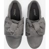 Šedé dámské nazouvací tenisky s mašlí