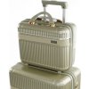 Khaki malý cestovní kufřík Solier Nokiro