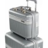Stříbrný malý cestovní kufřík Solier Nokiro