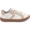 Bílo-béžové dámské kožené sneakersy Sergio Leone (Velikost 36)