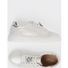 Bílo-stříbrné dámské kožené sneakersy  Sergio Leone se sponou